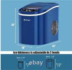 COSTWAY Countertop Ice Maker, 26LBS/24H Portable and Compact Ice Maker Machine