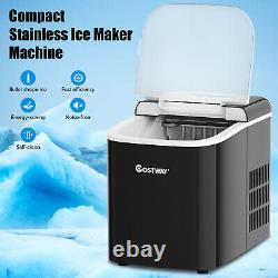 COSTWAY Countertop Ice Maker Machine Bullet Ice Cubes12Kg/24H Ice Cube Maker
