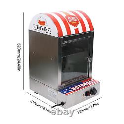 Commercial 1500W Electric Hot Dog Steamer Countertop Sausage Bun Warmer Machine