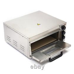 Commercial 2000W Electric Pizza Oven Single Layer Baking Machine Stainless Steel