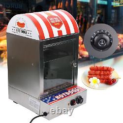 Commercial Countertop Electric Hot Dog Steamer Bun Sausage Warmer Machine 1500W