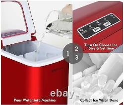 Commercial Ice Maker Machine Electric Portable Countertop Ice Cube Maker 2.2L