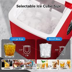 Compact Automatic Counter Top Ice Maker Machine with 6-8 Minutes Quick Ice Produ