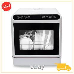 Compact Table Top Countertop Dishwasher 6 Place Low Noise White Machine