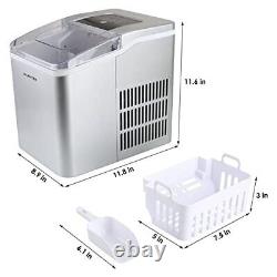 Counter top Ice Maker Machine with Self-Cleaning, 9 Ice Cubes Ready in 8