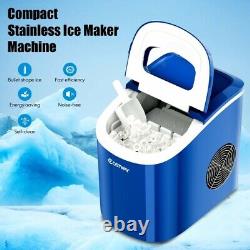 Countertop Compact Ice Maker Machine Electric Portable Mini Cube 26lbs/24H Navy
