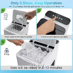 Countertop Ice Maker Bullet Ice Cube Making Machine Electric Office Ice Maker