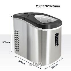 Countertop Ice Maker Electric Ice Cube Making Machine in Stainless Steel 26lb UK