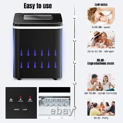 Countertop Ice Maker Machine Electric Ice Cubes Maker 12kg/24 hrs Self-cleaning