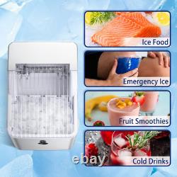 Countertop Ice Maker Machine, Portable Compact Ice Cube Maker with Ice Scoop & B
