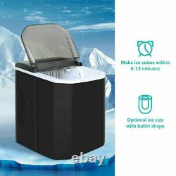 Countertop Ice Maker Machine with Ice Scoop & Basket for Home Kitchen Bar 1.5L
