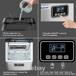 Countertop Ice Maker Portable Cube Machine 22KG/24H with LCD Display