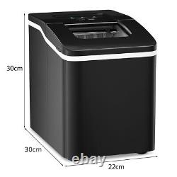 Countertop Ice Maker Portable Ice Cube Making Machine 12kg/24h Home Office