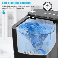 Countertop Ice Maker Portable Ice Cube Making Machine 15KG/24H Home Office Bar