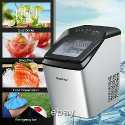 Countertop Ice Maker Portable Ice Cube Making Machine 15KG/24H Home Office Bar