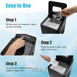 Countertop Ice Maker Portable Ice Cube Making Machine 15KG/24H Home Office Bar