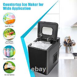 Countertop Ice Maker Portable Ice Cube Making Machine 15KG/24H Home Office Bar