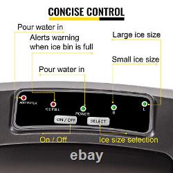 Countertop Ice Maker Portable Ice Cube Making Machine 2.4L 26LBS Home Office Bar