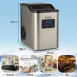 Countertop Nugget Ice Maker Home Party Pebble Ice Maker Machine 24KG/Day Crushed