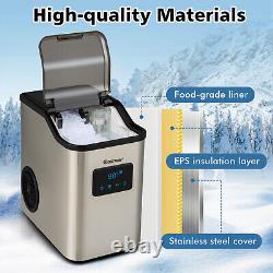 Countertop Nugget Ice Maker Home Party Pebble Ice Maker Machine 24KG/Day Crushed