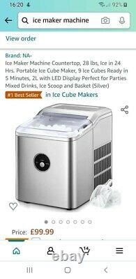 Countertop ice cube maker machine
