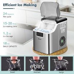 Countertop ice portable square making maker cube 24h add water per day cycle