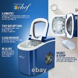 Deco Chef Portable Ice Maker Countertop Machine, Midnight Blue 26lbs Ice Per Day