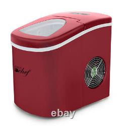 Deco Chef Portable Ice Maker Countertop Machine (Red) Makes 26lbs Of Ice Per Day