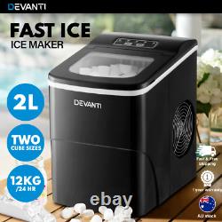 Devanti 2L Portable Ice Cube Maker Commercial Bar Auto Countertop Cubes Machine