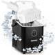 Duronic Countertop Ice Maker Machine ICM12 BK, 8 Cubes in 6 Minutes, Up To 12kg