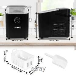 Duronic Countertop Ice Maker Machine ICM12 BK, 8 Cubes in 6 Minutes, Up To 12kg