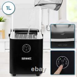 Duronic Countertop Ice Maker Machine ICM12 BK, 8 Cubes in 6 Minutes, Up To 12kg