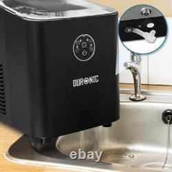 Duronic Countertop Ice Maker Machine ICM12 BK, 8 Cubes in 6 Minutes, Up To 12kg