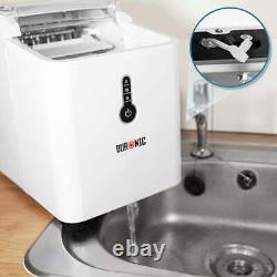 Duronic Ice Maker Machine ICM120, Countertop Ice Cube Machine, 12kg / 26.5lbs Bu