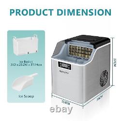 EUHOMY Ice Maker Machine Compact Countertop Cube 24 Cubes