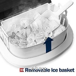EUHOMY Ice Maker Machine Countertop, 26 lbs in 24 Hours, 9 Cubes Ready in 8 M