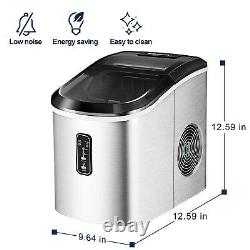 EUHOMY Ice Maker Machine Countertop, 26 lbs in 24 Hours, 9 Cubes Ready in 8 M