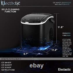 Electactic Ice Maker Countertop Efficient Easy Carry Ice Machine Self-Cleanin