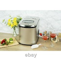 ElectriQ Counter Top Ice Maker Machine in Stainless Steel