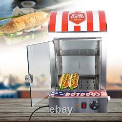 Electric Hot Dog Steamer Machine 1500W Commercial Countertop Hot Dog Steamer