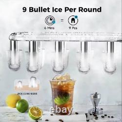 Electric Ice Cube Maker Countertop Machine Automatic Compact Portable With Scoop