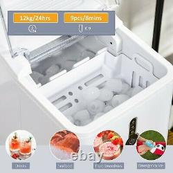 Electric Ice Maker Machine 12kg per 24 Hours Countertop Ice Cubes Self Cleaning