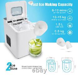 Electric Ice Maker Machine Countertop Self-Cleaning Ice Maker 24 Hours with Basket