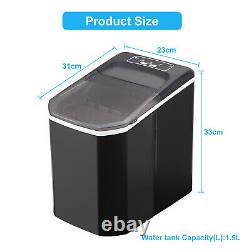 Electric Ice Maker Machine Ice Cube Maker with Scoop Counter Top Stainless Steel