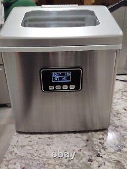 Euhomy? IM-F Countertop Ice Maker Machine Stainless Steel Open Box Tested
