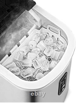 Euhomy Ice Maker Machine Countertop, 26 lbs in 24 Hours, 9 Cubes Ready in 6 Mins