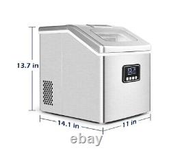 Euhomy Ice Maker Machine Countertop, 40Lbs/24H Auto Self-Cleaning, 24 pcs Ice
