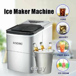 FOOING Ice Maker Machine Compact Portable Countertop Ice Cube Maker