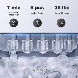 Fooing Ice Maker Machine Countertop Ice Machine, Self-Cleaning Ice Maker