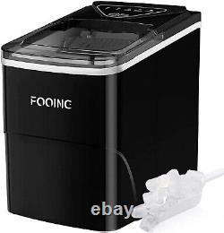 Fooing Ice Maker Machine Countertop Ice Machine, Self-Cleaning Ice Maker
